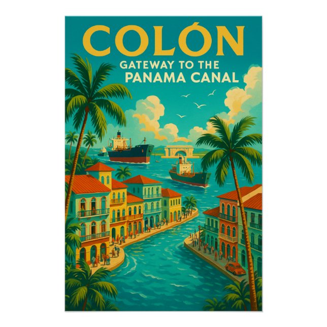 PÓSTER “COLÓN — PUERTA DE ENTRADA AL CANAL DE PANAMÁ (Anverso)