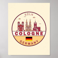 Colonia Alemania City Skyline Emblem