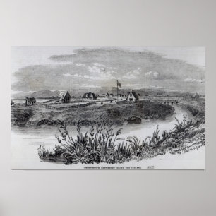 Póster Colonia de Christchurch, Cantorbery, Nueva Zelanda