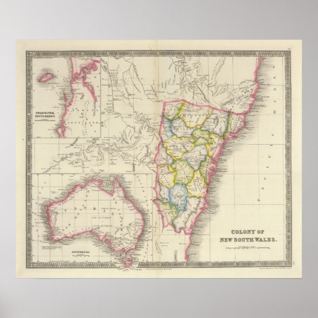 Póster Colonia de Nueva Gales del Sur (Frente)