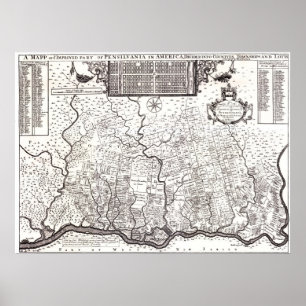 Póster Colonia de Pensilvania 1687