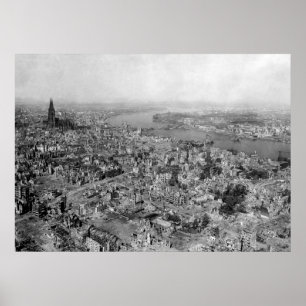 Póster Colonia devastada - Zerstörtes Köln WW2 1945