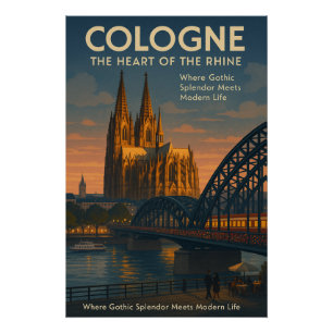 Póster Colonia (Köln), Alemania Viaje