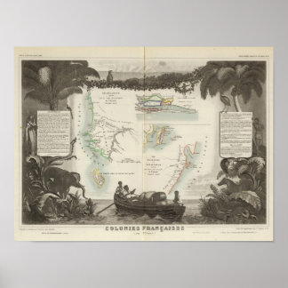 Póster Colonias francesas en África