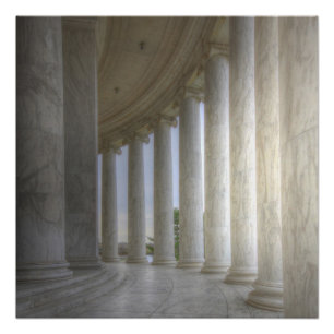 Póster Colonnada circular conmemorativa Thomas Jefferson