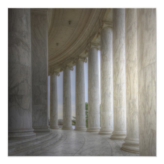 Póster Colonnada circular conmemorativa Thomas Jefferson (Anverso)