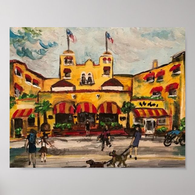 Póster "Colony Hotel at Delray Beach" por Willowcatdesign (Frente)