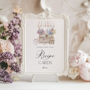 Póster Coloque la tarjeta de receta aquí Elegante Fuera d
