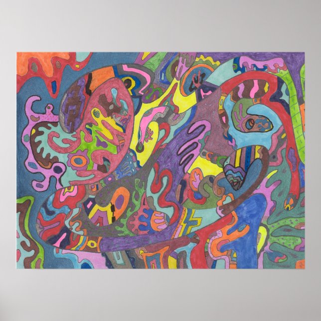 Póster Color animado, 24x18 (Frente)