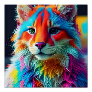 Póster Color arcoiris Cat-68587