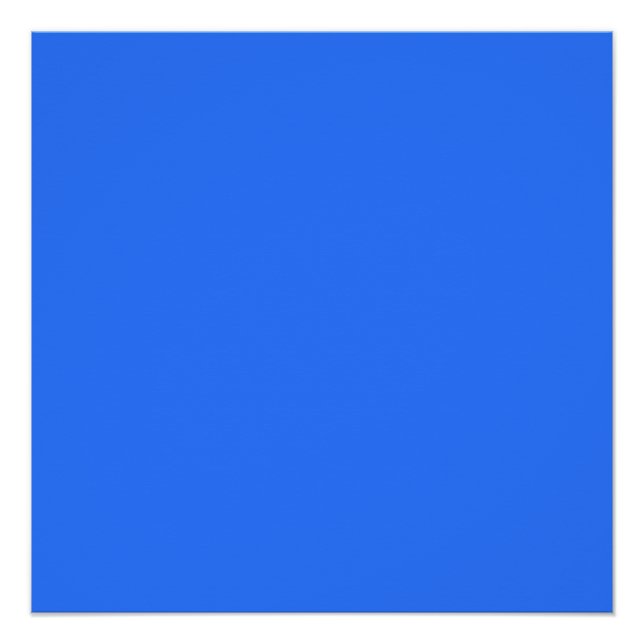 Póster color azul eléctrico profundo (Anverso)
