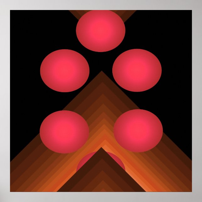 Póster Color brillante Pop Art Poster geométrico 10 (Frente)