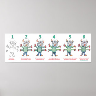 Póster Color como un monstruo