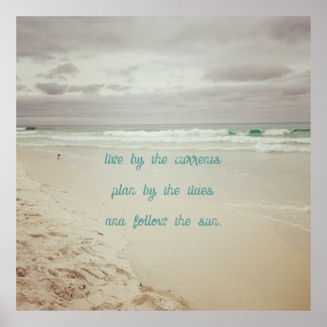 Póster Color costero Beach Life Wisdom (Frente)