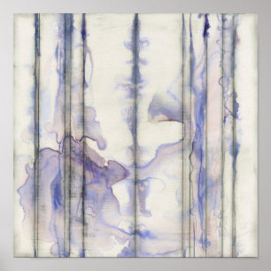 Póster Color de agua de expresión libre violada