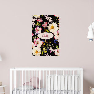 Póster Color de agua rosas amarillas rosas rosas rosas ne