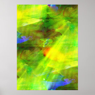 Póster color de fondo abstracto transparente verde, amari