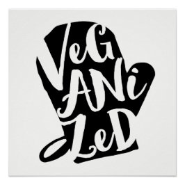 Póster Color de fondo del Personalizado vegano veganizado