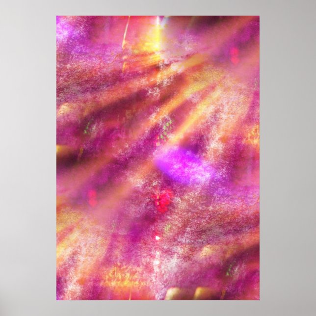 Póster color de fondo transparente morado, rosa (Frente)