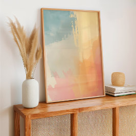 Póster Color de gradiente Pastel abstracto