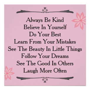 Póster Color de motivación inspirador del personalizado