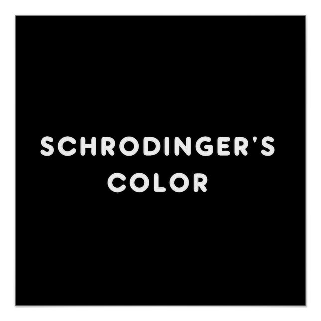 Póster color de Schrödinger (Anverso)