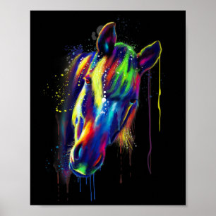 Póster Color del agua del chorro de cara de caballo Color