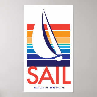 Póster Color del barco Square_SAIL South Beach