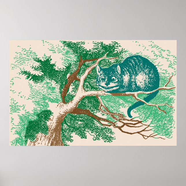 Póster Color del gato de Cheshire (Frente)