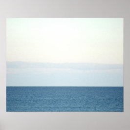 Póster Color del horizonte del océano cálido Minimalista