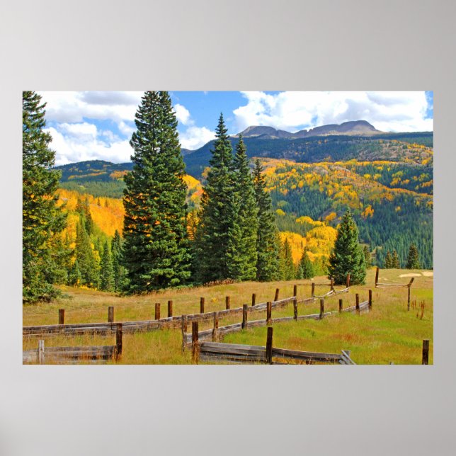 Póster Color del otoño en el campo (Frente)