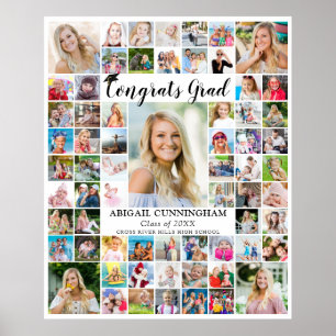 Póster Color del Personalizado de Collage de fotos Grad 6