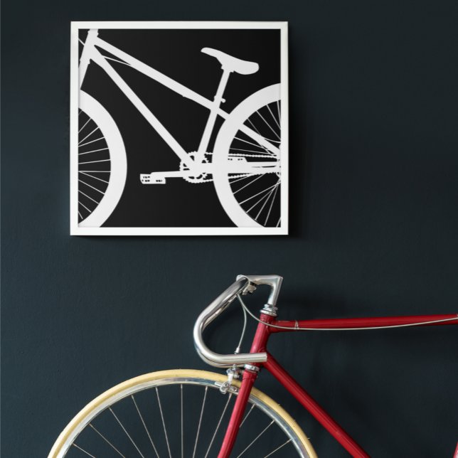 Póster Color del Personalizado de silueta de bicicleta bl (Subido por el creador)