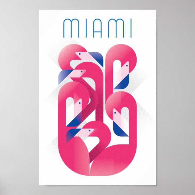 Póster Color flamenco de Miami (Frente)