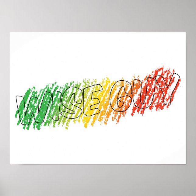 Póster Color fuera del Poster de líneas (Frente)