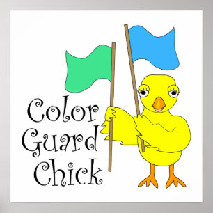 Póster Color Guard Chick Text