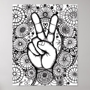Póster Color it Peace Print, Value Poster Paper (Matte)