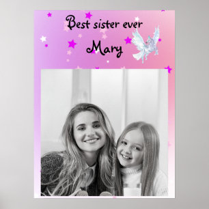 Póster Color mágico inicio unicornio blanco