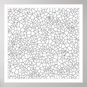 Póster Color Me Voronoi Pattern Poster