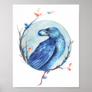 Póster Color místico negro rayado a mano por Raven