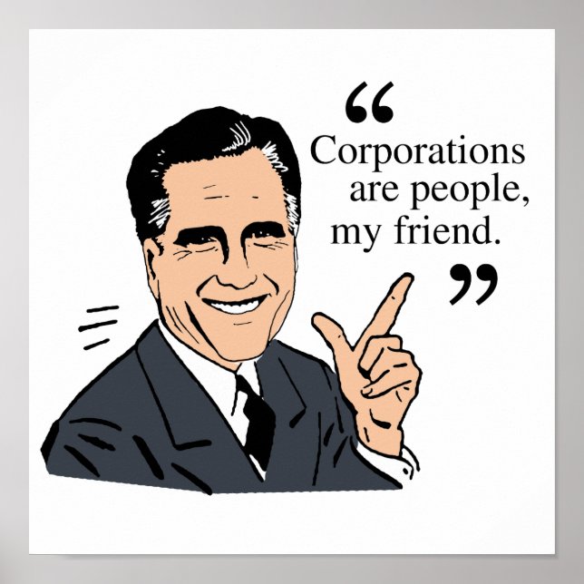 Póster Color Mitt Romney Quotes (Frente)