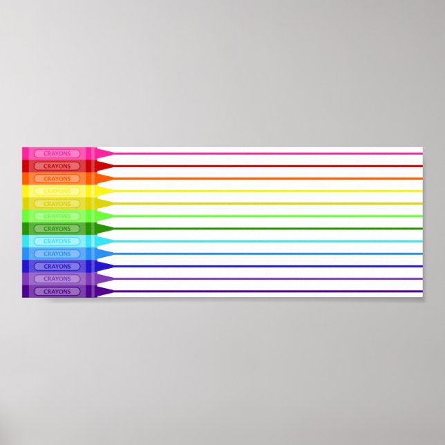 Póster Color My World Rainbow Crayons (Frente)