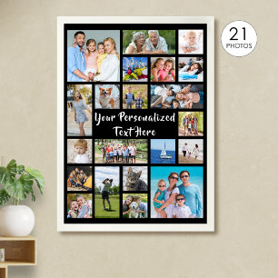 Póster Color Personalizado de 21 Collages de fotos person