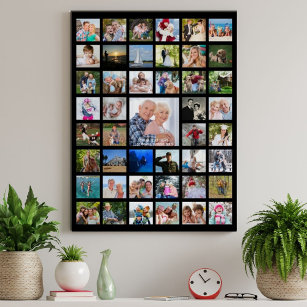 Póster Color Personalizado de 45 Collages de fotos person