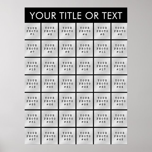 Póster Color Personalizado personalizado simple de 42 Col (Frente)