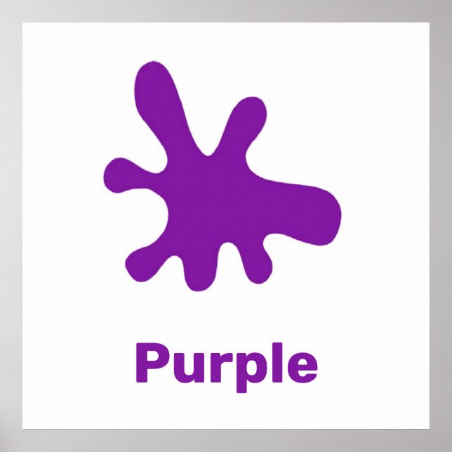 Póster Color púrpura con palabras poster (Frente)