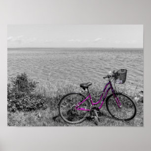 Póster Color selectivo de la bicicleta de la isla de Mack