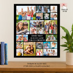 Póster Color simple de Personalizado de 21 Collages de fo<br><div class="desc">Crea tu propia impresión personalizada de poster de collage de fotos en color personalizado utilizando esta plantilla fácil de cargar con 21 imágenes en varias formas y tamaños para acomodar una variedad de temas fotográficos con tu texto personalizado en tu elección de estilos de fuente y colores (mostrado en un...</div>