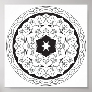 Póster Color-Su-Propia mandala floral 060517_4
