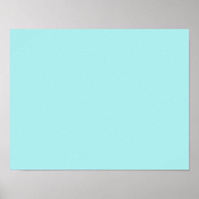Póster color turquesa pálido (Frente)